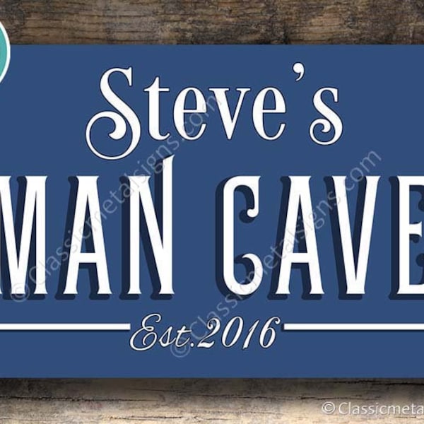 CUSTOM MAN CAVE Sign, Customizable Man Cave Sign, Classic style Man Cave, Personalised Man Cave Sign, Customizable Sign, Man Cave Decor