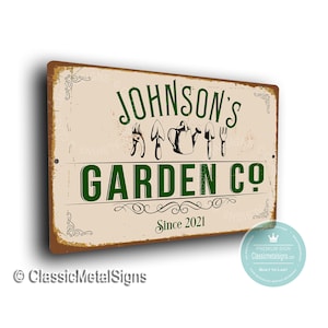 CUSTOM GARDEN Sign, Gardener Gifts, Gardening,  Personalized Garden Sign, Gift for Gardener, Customizable Sign, Garden, Garden Shed Decor