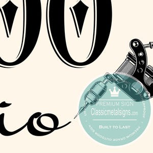 Tattoo Studio Sign: Personalized Indoor Outdoor Wall Décor for Shops and Studios image 3