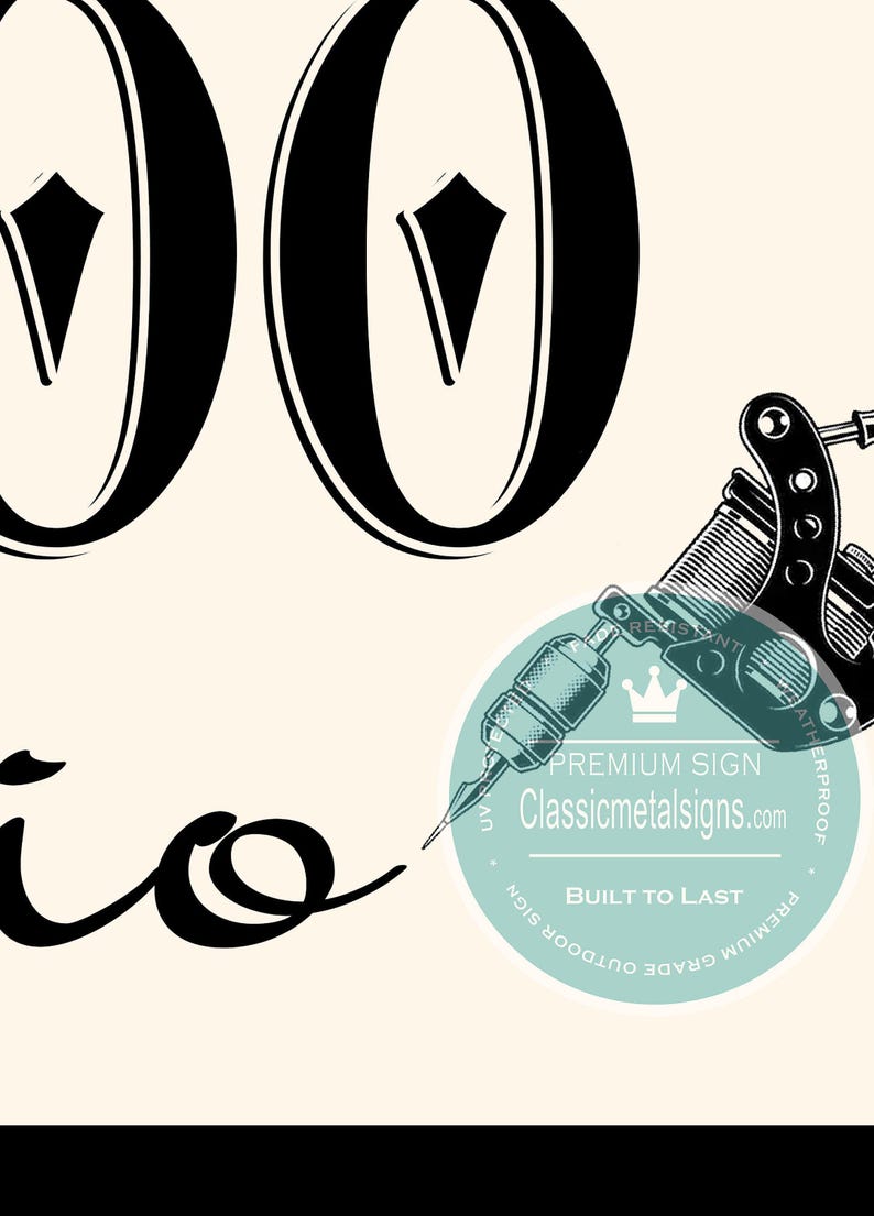 Tattoo Studio Sign: Personalized Indoor Outdoor Wall Décor for Shops and Studios image 3