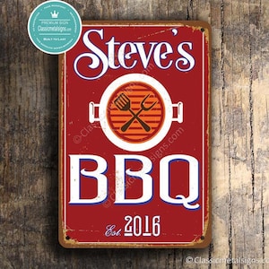 CUSTOM BBQ SIGN, bbq Signs, Customizable  bbq sign, Personalized bbq Sign, Vintage style bbq Sign, Custom Grill Sign, bbq decor, Custom bbq