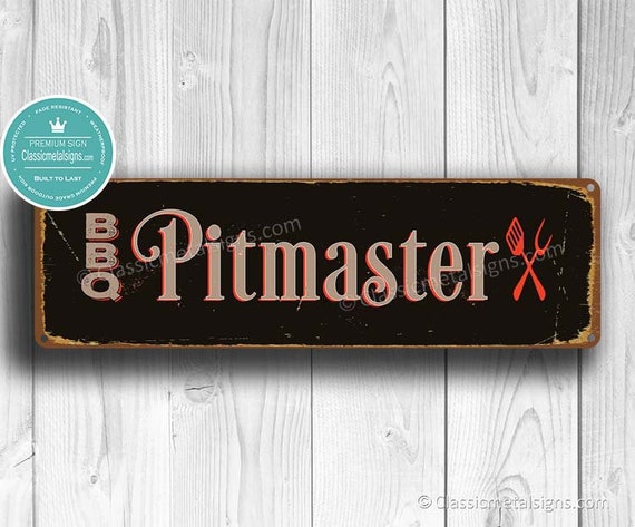 Bbq Pitmaster Sign Bbq Pitmaster Signs Bbq Signs Barbeque Etsy