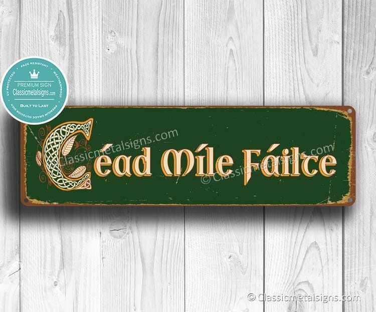 Panneau Pub Irlandais Personnalisé – Style Grunge Vert – Format A4 – Idéal Bar Ou Maison