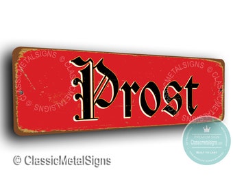 PROST SIGN, Prost Signs, German Cheers, Cheers, Germany, Prost, Vintage Style German Prost Sign, German Bar Decor, Prost Bar, German Decor