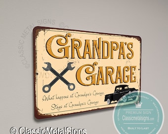 Gift for Grandpa, Grandpa's Garage Sign, Gift for Grandpa Sign, Grandpa's sign Gift, Grandpa's Garage, Grandpa Gifts, Gifts for Grandpa