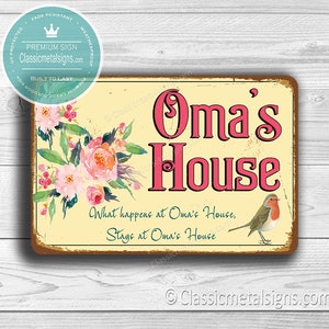 Geschenk für Oma, Omas Hausschild, Geschenk für Oma Zeichen, Oma Geschenke, Oma, Oma Zeichen Geschenk, Oma&#39;s Place, Oma Geschenke, Oma Zeichen, Geschenke für Oma