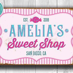Personalized SWEET SHOP SIGN, Vintage style Sweet Shop Sign, Custom Sign, Custom sweet shop sign, Sweet Shoppe, Store Sign Sweet Shop
