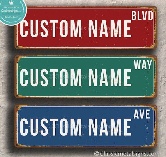 Custom Distressed Street Sign Rustic Hand Made Vintage Wooden ENS1000638 
