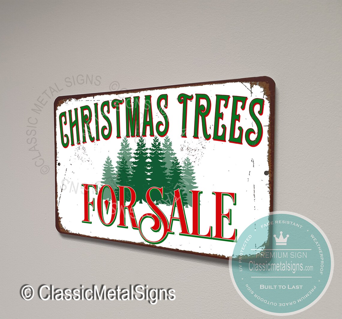 CHRISTMAS TREES For Sale SIGN Christmas Trees Signs Vegan Etsy