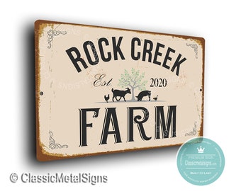 CUSTOM FARM NAME Sign, Personalized Farm Sign, Farmer Gifts, Outdoor Signs, Farm Name Sign, Farm Address Signs, Farm Sign, Gift for Farmer