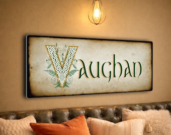 Personalized Irish Pub Sign, Custom Celtic Family Name Plaque, Home Bar Decor, Tavern Gift