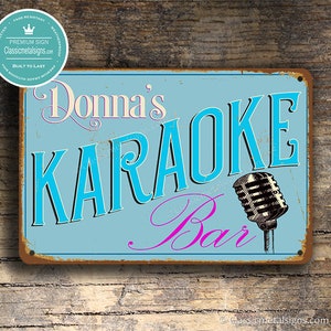 PERSONALIZED KARAOKE SIGN, Customizable Karaoke Signs, Vintage style Karaoke Sign, Gift for Karaoke Lovers, Karaoke Signs, Karaoke