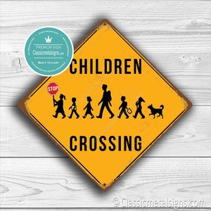 CARTELLO PER BAMBINI CHE ATTRAVERSANO - Segnali per bambini che attraversano, Attenzione bambini che attraversano, Segnali scolastici, Segnale per bambini che attraversano, Bambini, Bambini che attraversano
