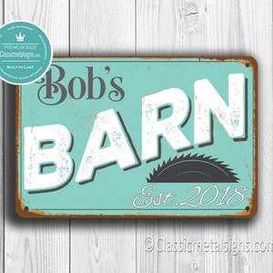 Customizable Vintage Style Barn Sign: Personalized Aluminum Composite Decor