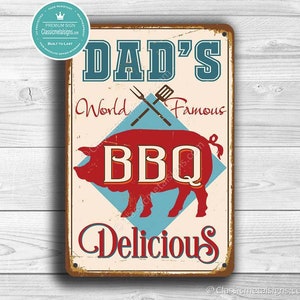 DADS BBQ SIGN, Dads bbq Signs, Vintage style Dads bbq Sign, Dads bbq, Custom bbq Signs, bbq Decor, Dads Barbeque, Gift for Father, Barbeque
