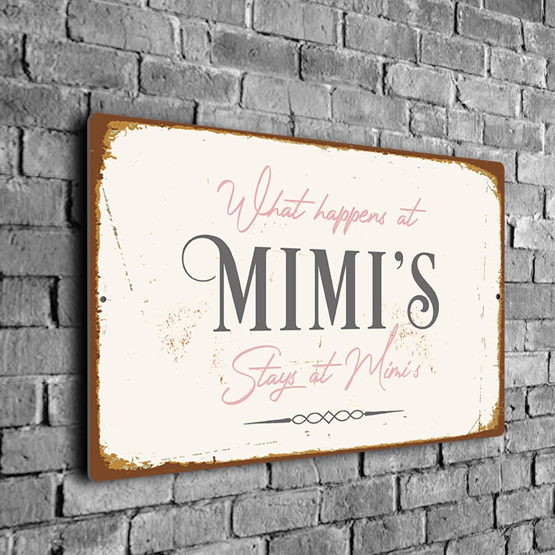 Mimi's In House Vintage Mimi's House Sign: Rustic Style Welcome Decor - Etsy
