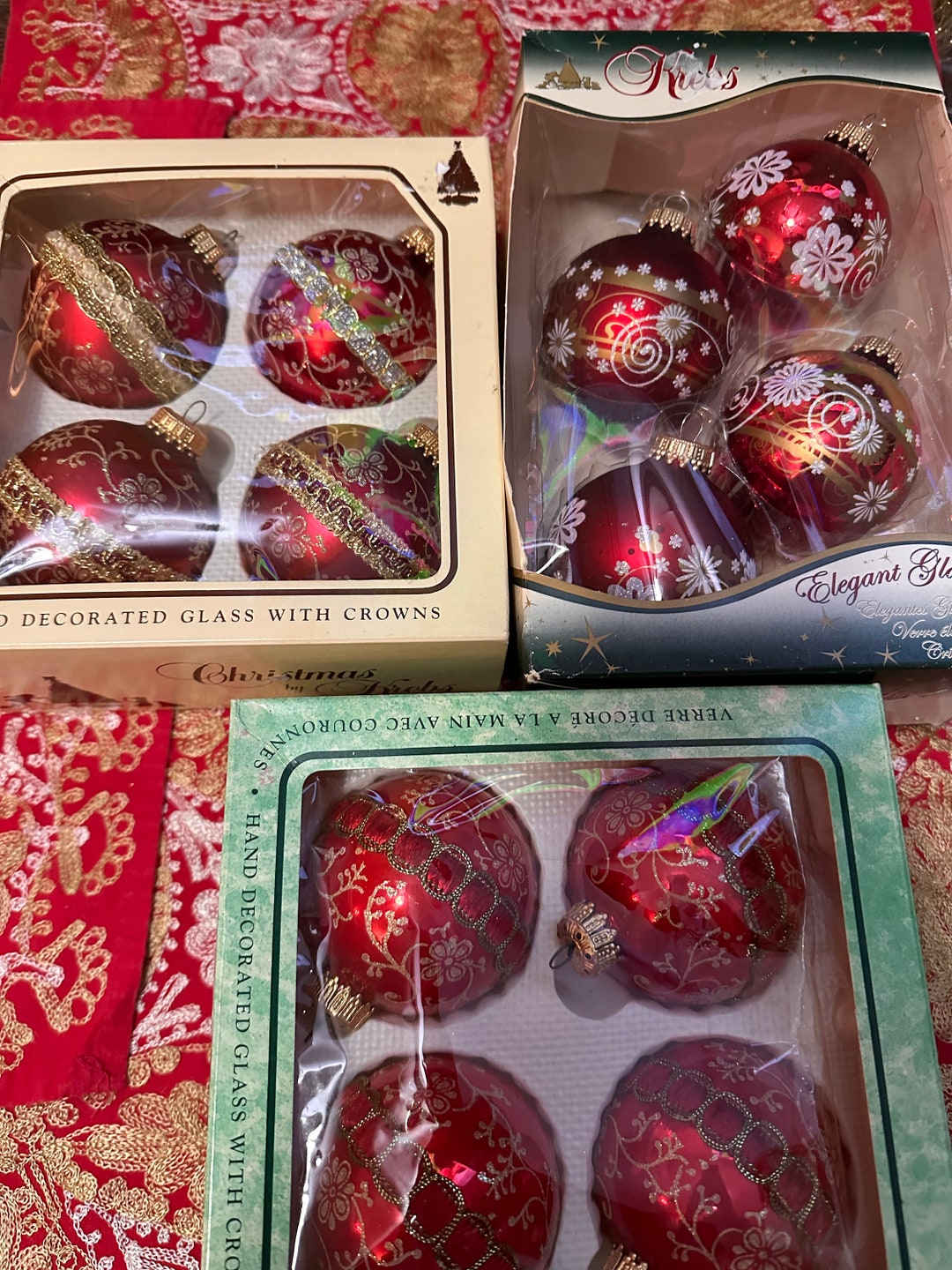 Vintage Red Krebs Ornaments Etsy