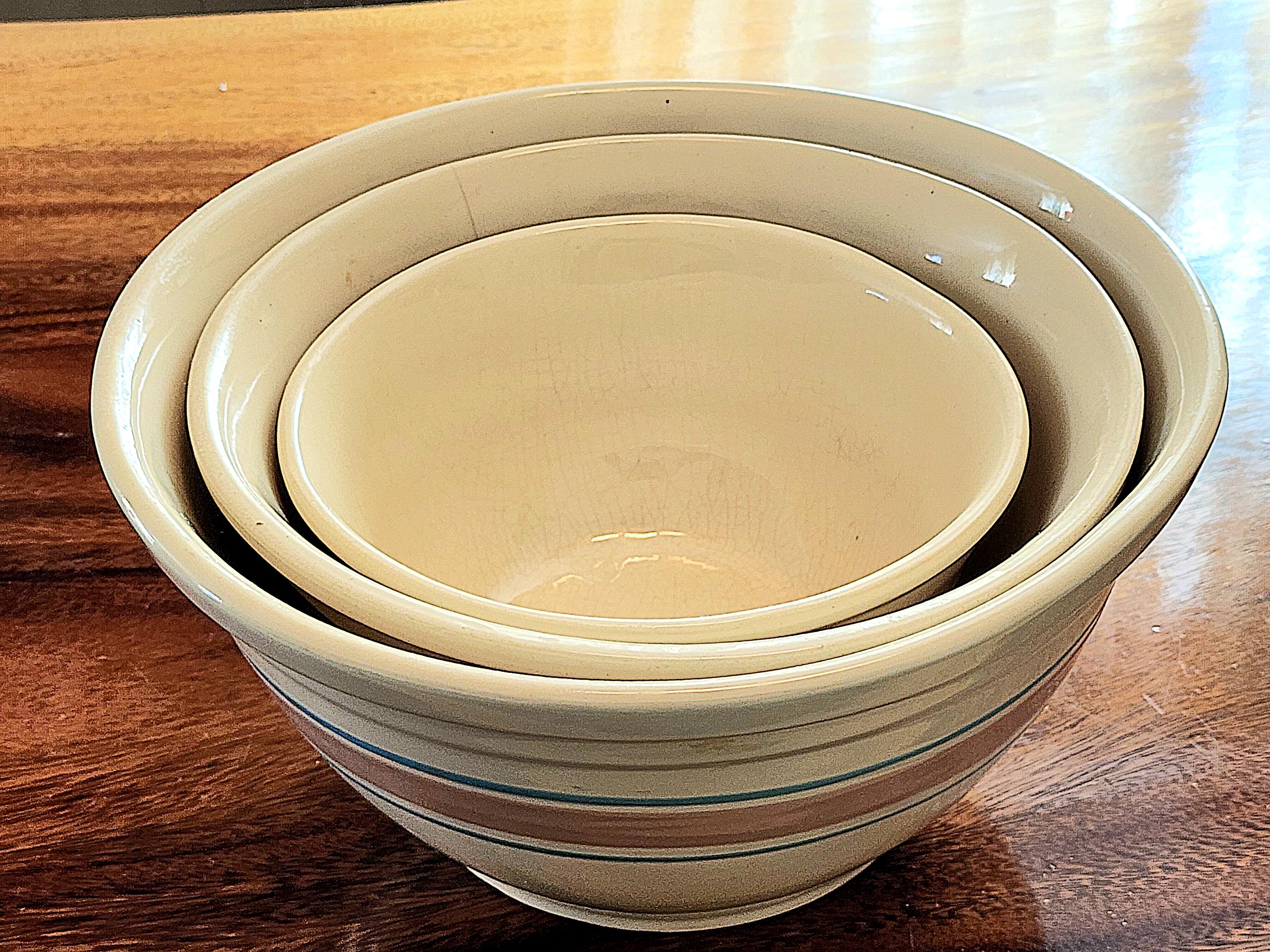Set of 3 Vintage Mccoy Ovenware Mixing Bowls. 8 Inch, 10inch, and ...