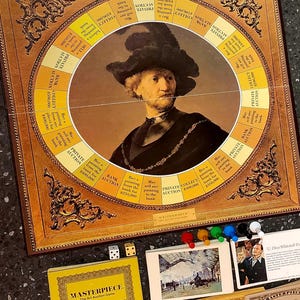 Vintage Masterpieces Boardgame by Parker Brothers Historical Art Auction Game of Strategy
