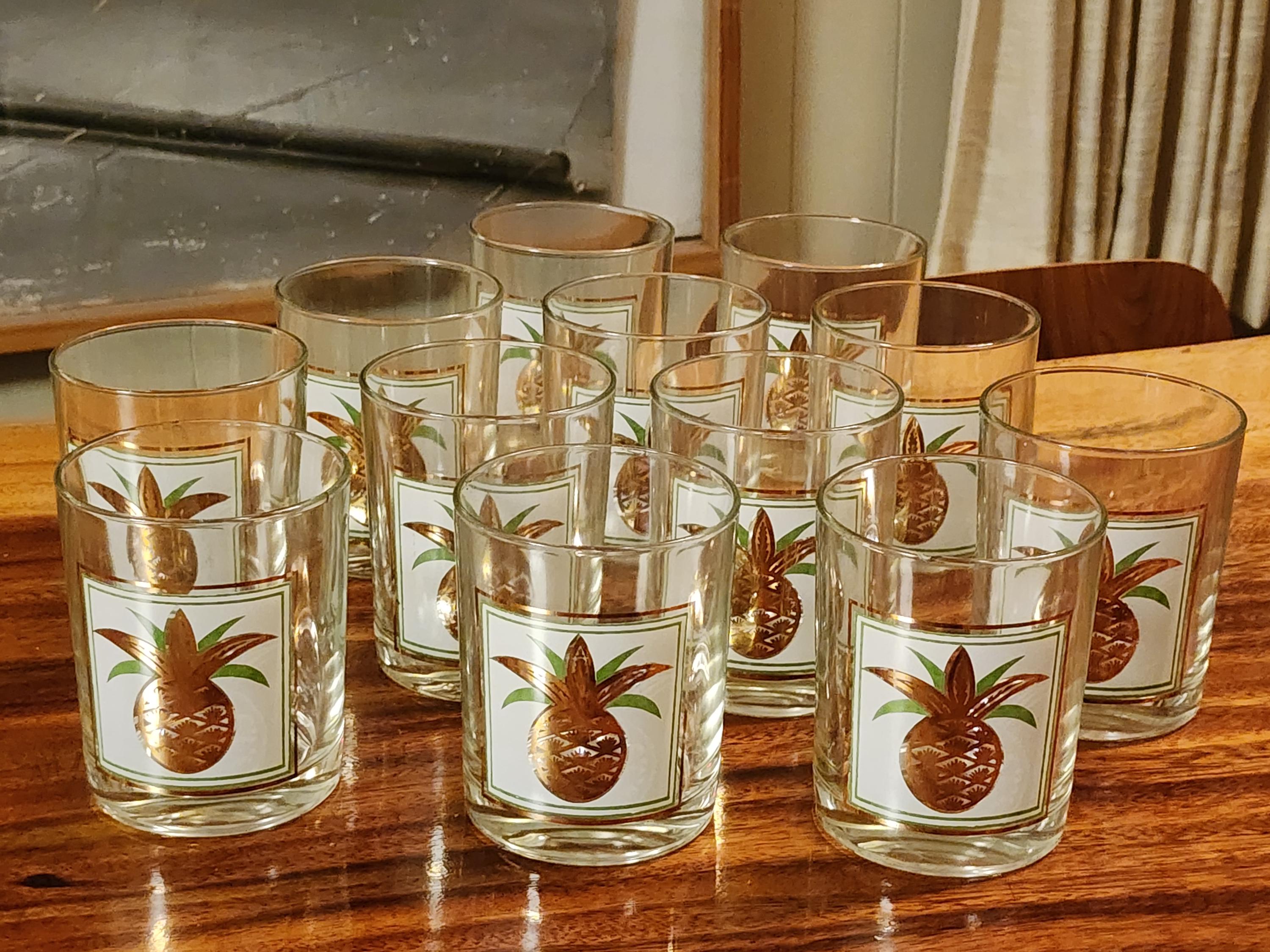 Gold Pineapple Cocktail Glasses - Etsy display picture 1