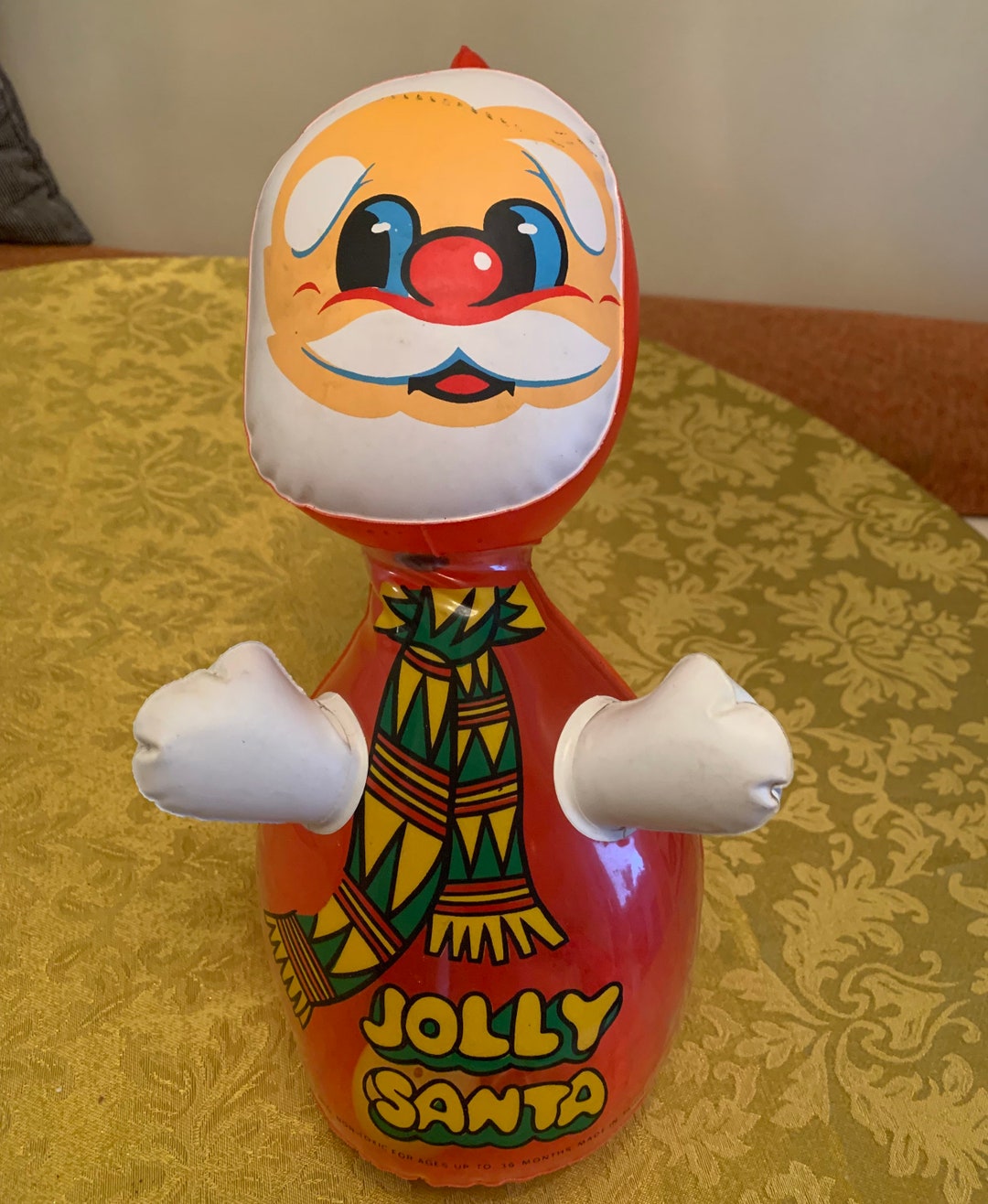 Vintage Roly Poly Santa. Vintage Inflatable Santa Claus. Etsy