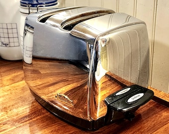 Vintage 1950s/60s Sunbeam Model T-35 Toaster with Radiant Control Automatic Operation Works Perfectly! Bakelite and Chrome are Perfect RARE