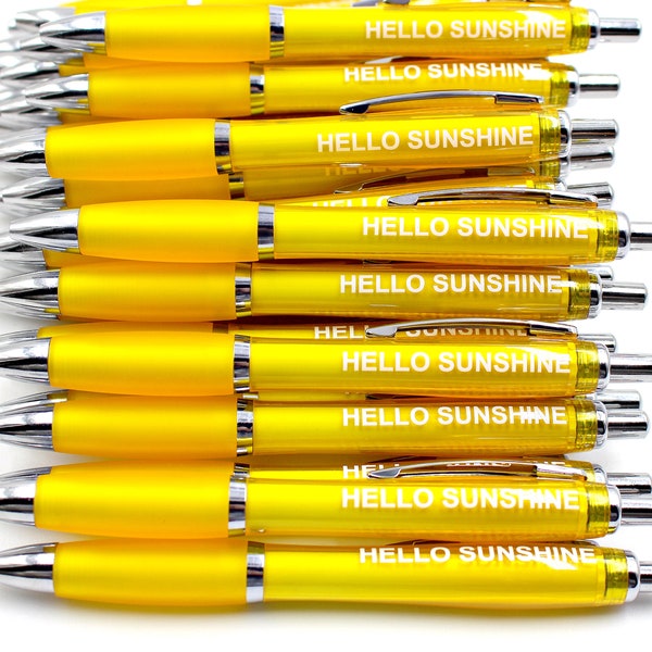 Hello Sunshine Pen - Inspirational Pen - Positivity Gift - Self Care - Motivational Pens - You Are My Sunshine - Mental Health Gifts