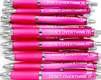 Don't Overthink It Pen - Good Luck Exams - End Of Year Student Gift - School Leaver 2024 - Exam Gift - Mental Health Gift - Motivational Pen