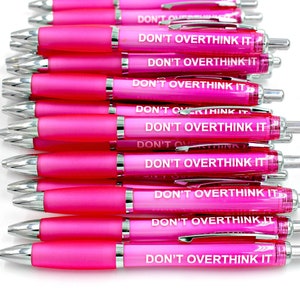 Don't Overthink It Pen - Good Luck Exams - End Of Year Student Gift - School Leaver 2024 - Exam Gift - Mental Health Gift - Motivational Pen