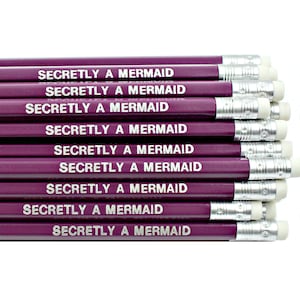 Secretly A Mermaid Pencil - Plum Hexagonal HB Graphite