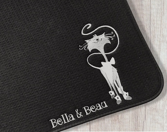 Personalized Pet Bowl Mat - Tuxedo Cat - Classy Cat Placemat - Embroidered Pet  Mat - Pet Feeding Supplies - Machine W/D - Absorbent 16x18