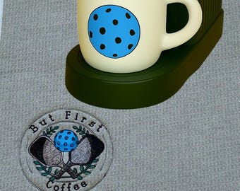 Personalized Pickleball Coffee Bar Mat - Pickleball Gift - Pickleball Team Gift - Pickleball Dish Dish Drying Mat -  Coffee Station Mat