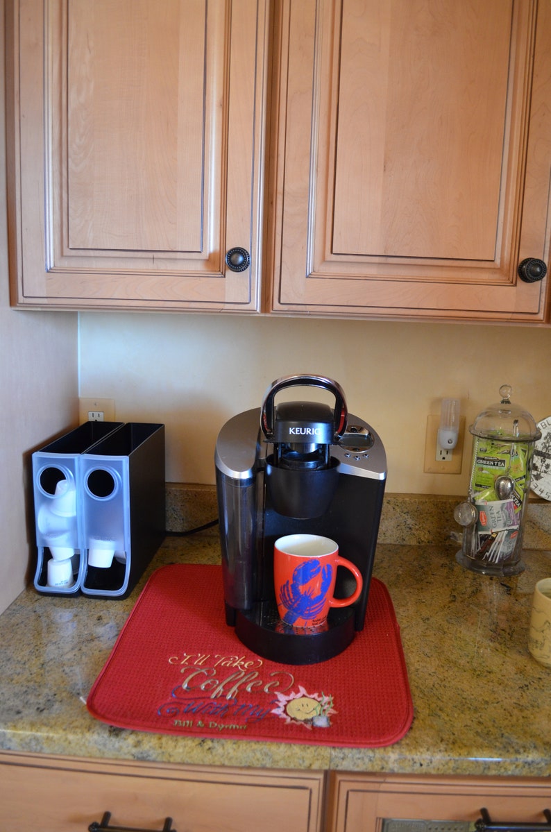 Sliding Keurig Mat/Personalized Coffee Mat/Heartbeat Dish Etsy