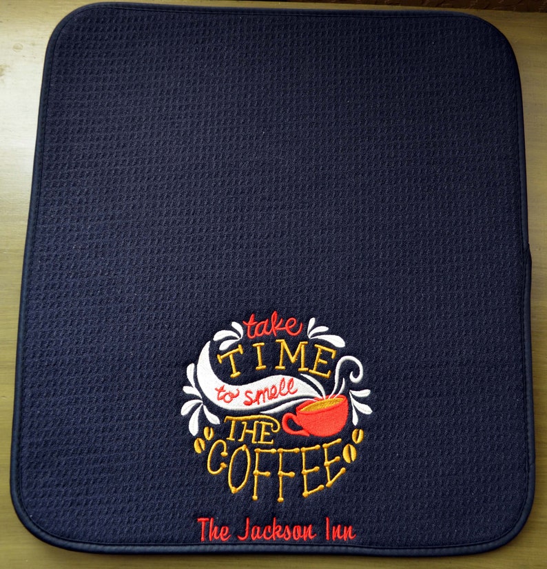 PERSONALIZED Coffee Mat Coffee Decor Coffee Station Coffee Etsy