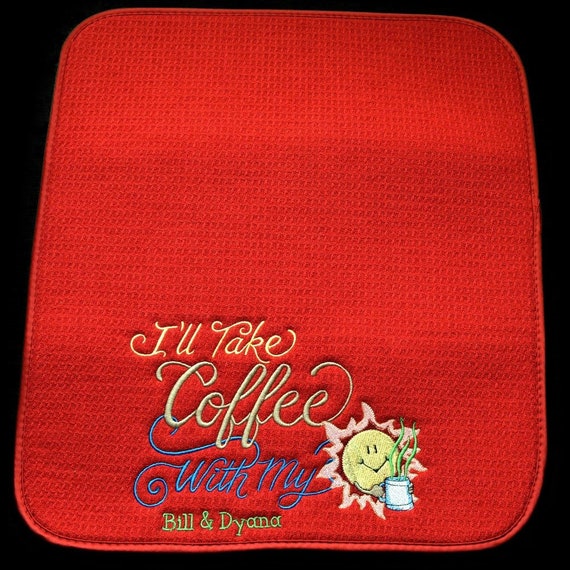 PERSONALIZED Sliding Coffee Pot Mat Keurig Coffee Decor Dish Etsy