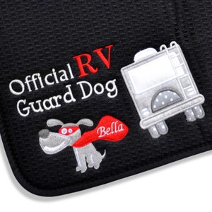 Personalized Pet Food Mat Customized Pet Placemat Pet Feeding mat Personalized Dog Mat Camping Dog Mat Camper Cat Mat RV Mat image 1