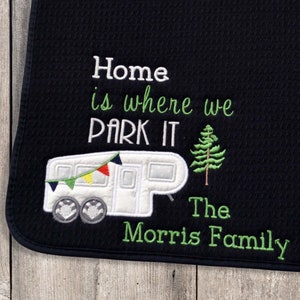 PERSONALIZED Camping Dish Drying Mat/Coffee Mat/Camper Drying Mat/Coffee Bar Mat/5Tth Wheel Decor/Coffee Station Decor/Coffee Drying Maat image 2