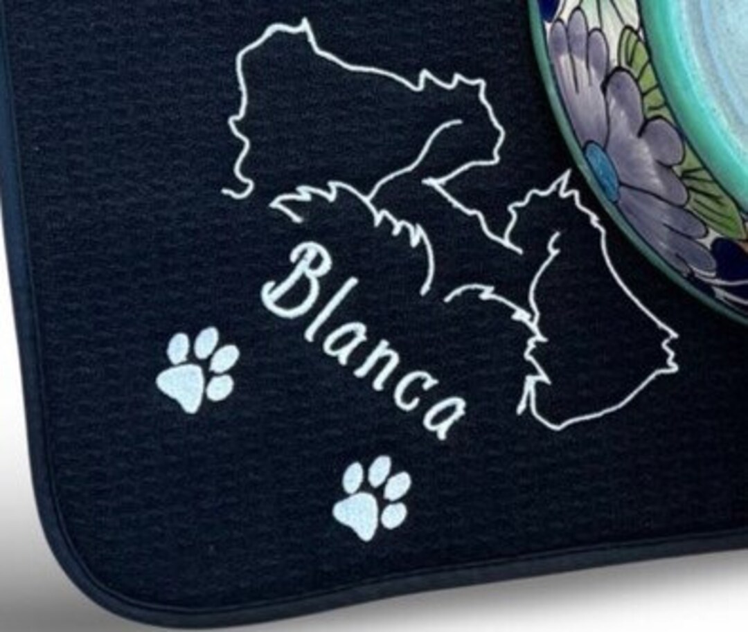 Pet Placemat, Dog Bowl Mat, Pet Feeding Mat, 50 Dog Breeds, Dogs Gift