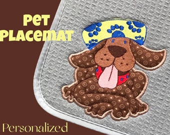 Personalized Pet Placemat - Personalized Dog Mat - Pet Feeding Mat - Pet Food mat - Custom Dog Bowl Mat - Dog Feeding Mat - Funny Dog Mat