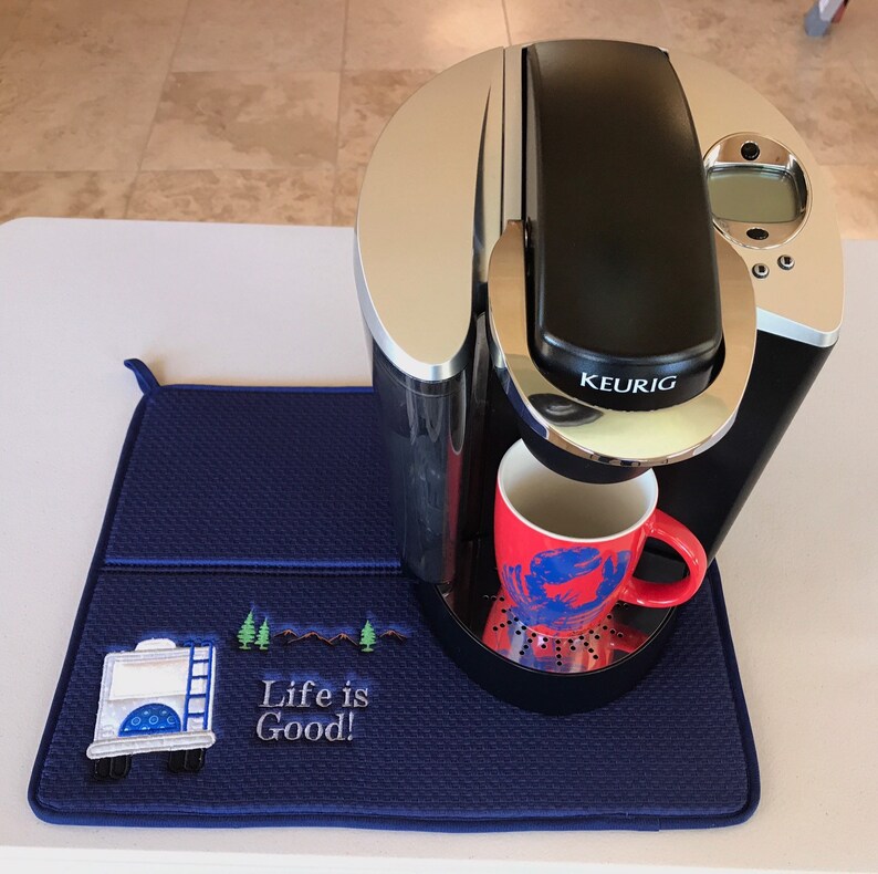 PERSONALIZED Coffee Mat Coffee Bar Coffee Station Coffee Etsy