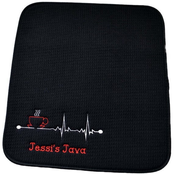Sliding Keurig Mat/Personalized Coffee Mat/Heartbeat Dish Etsy