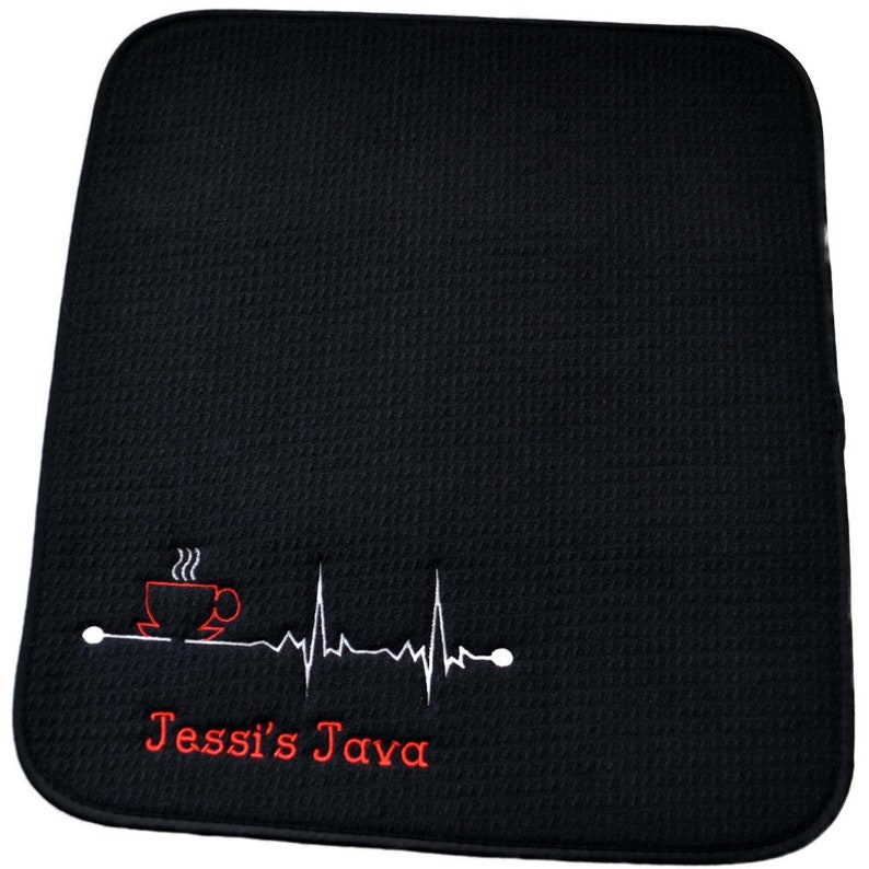 Sliding Keurig Mat/Personalized Coffee Mat/Heartbeat Dish Etsy