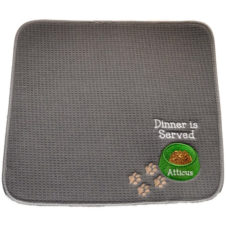 PERSONALIZED Pet Placemat Dog Feeding Mat Cat Gift Pet Etsy