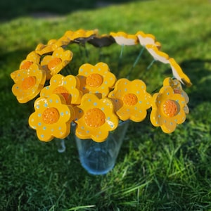 FLOWERS made of CLAY/ceramic