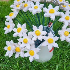 FLOWERS made of CLAY/ceramic