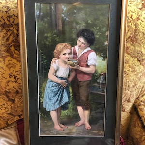 Antique Lithograph  Just Wonderful!  12x21 inches