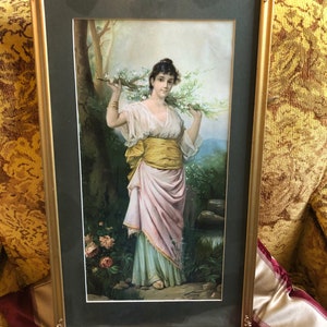 Antique Lithograph  Just Wonderful!  12x21 inches