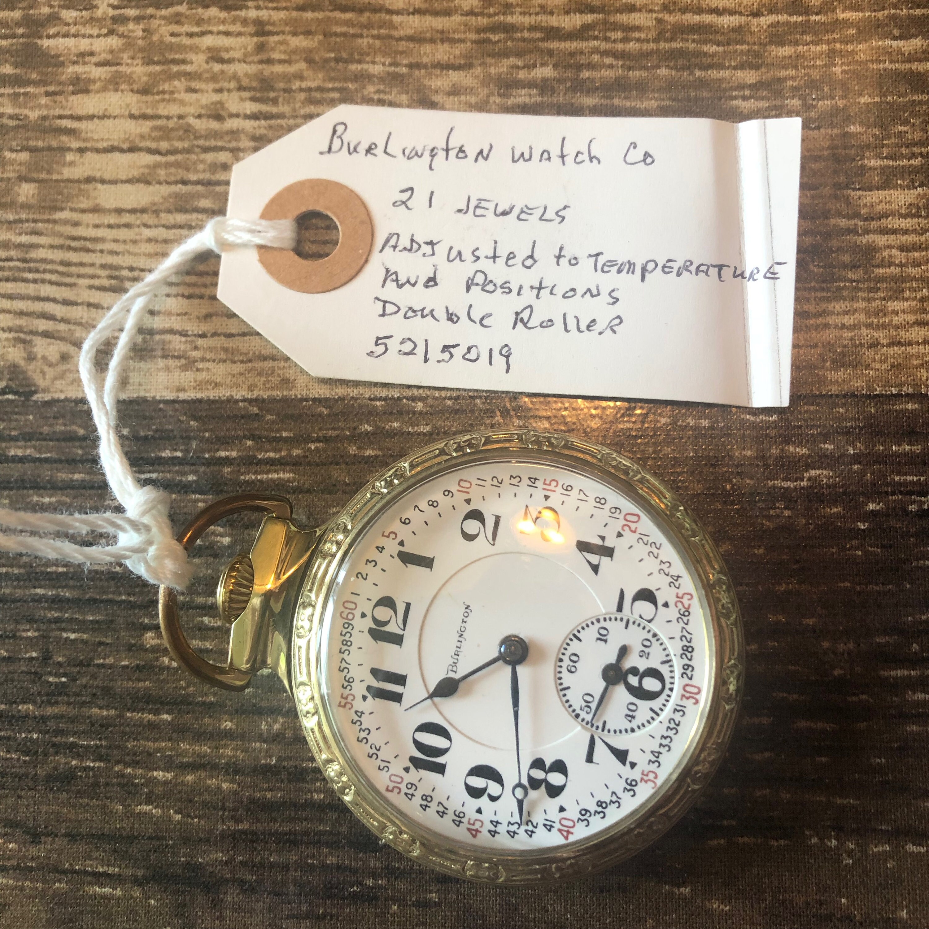 Burlington pocket clearance watch