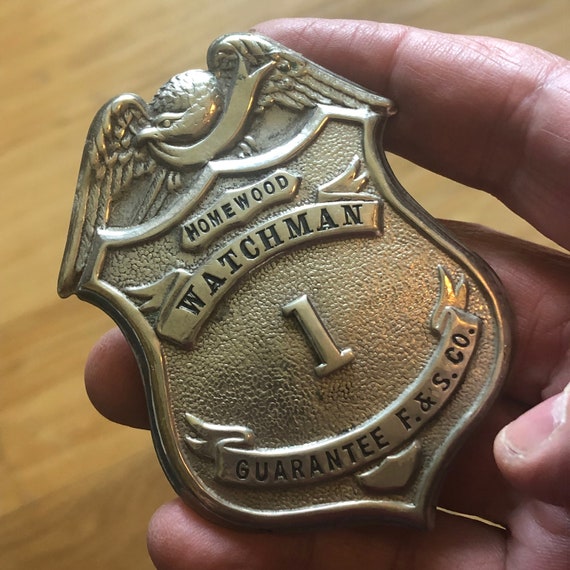 Antique Badge ~ Watchman - image 1