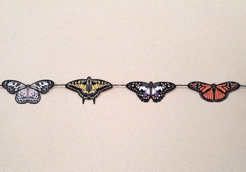 Butterfly String Banner-Paper Garland-Butterfly Decoration image 6